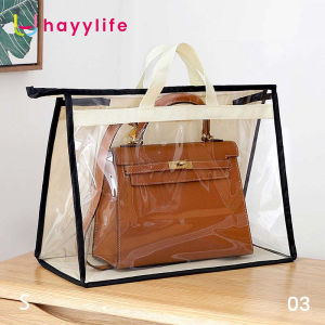 Hayylife Tas Penyimpanan untuk Tas Kulit - Tas Transparan untuk penyimpanan anti debu Rak Penyimpanan Tas Gantung HL-AGB858