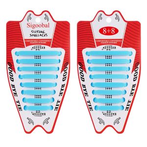 16PCS/ 1set  Silicone Shoelaces For Sneakers Elastic Shoe Laces Easy To Put On And Take Off The Lazy Shoelace Artifact Rubber Lace