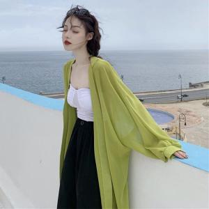 Bohemian Summer Beach Wear Long Kimono Cardigan Solid Chiffon Tunic Women Tops Blouse Shirt Sarong