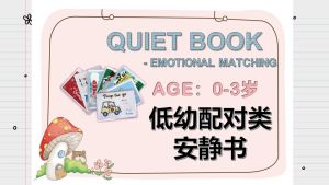 [QB007] 7 sets QUIET BOOK - Emotion and Bady Part for age 0-3 Worksheet for Pre-school PDF version 0-3岁 低幼配对类 安静书 电子书