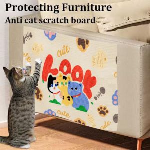 PERNEAKY Self-Adhesive Cat Climbing Mat Wall Mounted Sofas Protection Cat Scratch Mat Cute Anti Scratch Cat Paws Sharpen Mat for Home