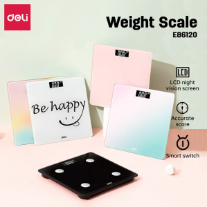 Vusign Body Scale / Timbangan Badan Digital Kaca 180 KG 26 x 26 cm Tingkat Akurasi Tinggi E86120
