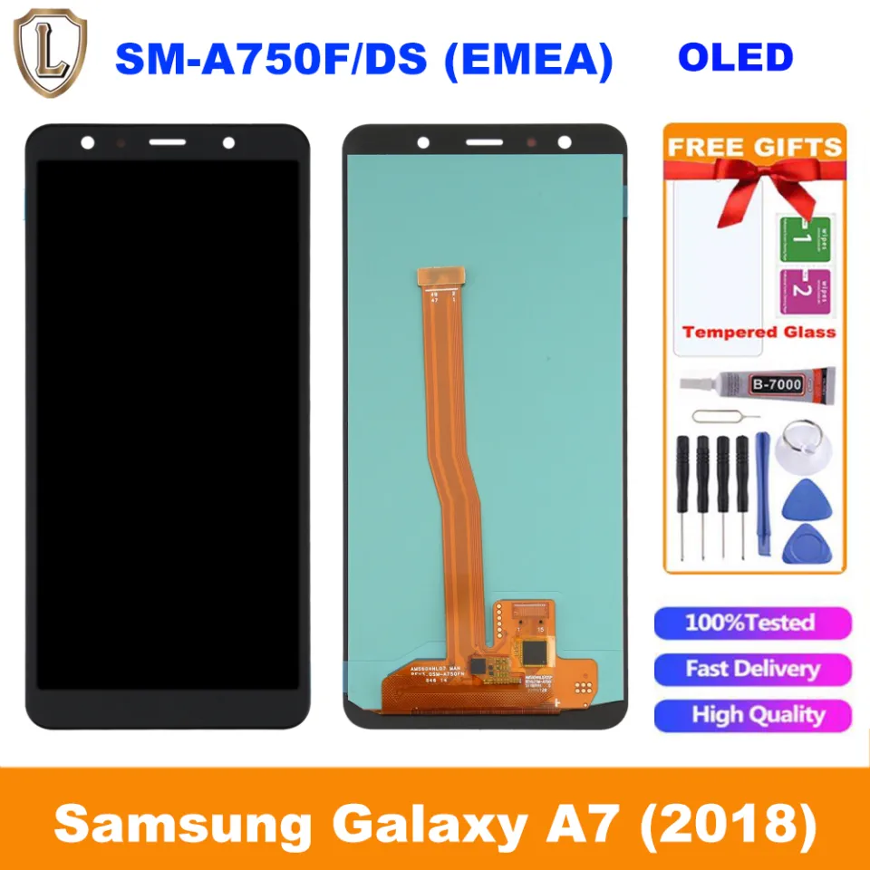 100% tested OLED LCD For Samsung Galaxy A7 2018 LCD Screen A750
