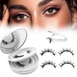 Meylora Magnetic Lashes2026 New Magnetic Eyelashes with Applicator Natural LookNo Glue Needed Reusable Eyelashes Kit for Women(02+04)