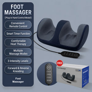 Hakimi Electric Foot Massager and Leg Heat Therapy Machine Belt Release Remote Control Leg and Foot Massager
