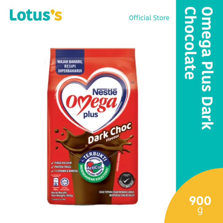 Nestle Omega Plus Dark Chocolate Milk Powder 900g | Lazada Malaysia