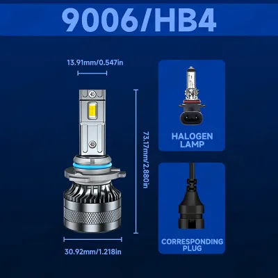 รับประกัน LED H4 H11 9005 9006 H7 แสงขาว SUPER MINI F3 ของแท้ สว่างมาก 1คู่