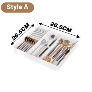UUOY Drawer Organizer Expandable Cutlery Spoon and Fork Organizer Adjustable Separation Drawer Spoons Forks Storage Box