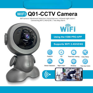 Smart Camera HD 1080P  360° Vision  Infared Night Vision  AI Human Detection Wifi CCTV 360 Pan/Tilt