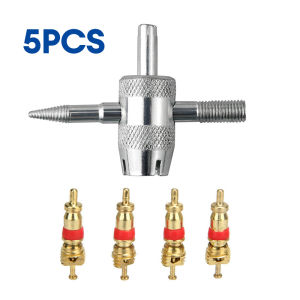 4 in 1 Tire Valve Core Removal Tools Car Truck Motorcycle Bike Valve Core Car Tire Repair Tools 5PCS