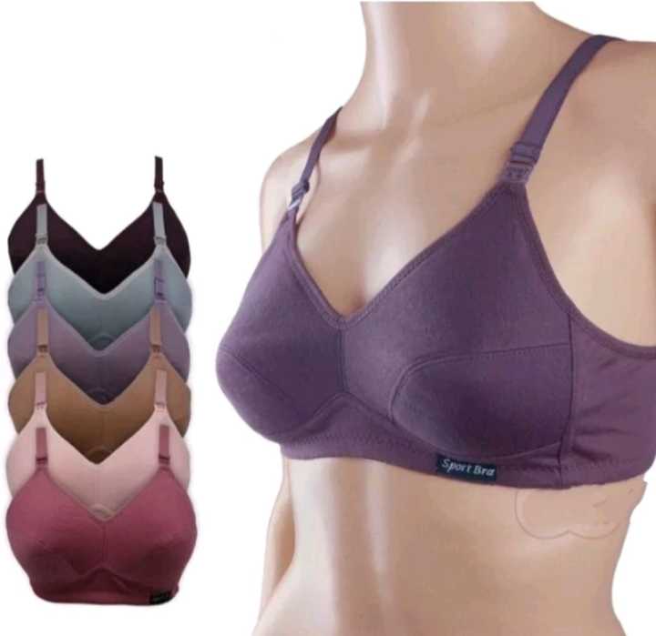 bra/bh sport wanita tanpa kawat tanpa busa kait 2 bahan adem