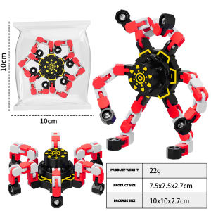 DIY Fingertip Spinner Fidget Spinning Top Toy Chain Mechanical Gyroscope Stress Relief Transformable