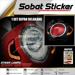 SB STIKER LAMPU ALIS VARIASI MOTOR SCOOPY NEW 2022