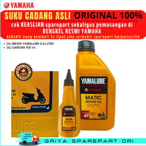 Oli Yamalube Matic Original Asli Yamaha Paket oli gardan Yamalube Oli motor matic Original Oli mesin motor matic yamaha Ori