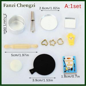 Fanzi 1set Dollhouse Miniature Kitchen Cooking Model DIY Doll Furniture Accessories