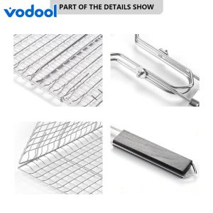 Premium Non-Stick BBQ Grilling Basket for Outdoor Use Rust-Resistant Steel with Comfortable Handle for Camping and Family Gatherings