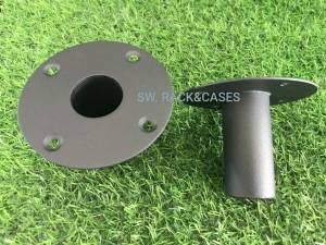 เบ้าเหล็กเสียบตู้ลำโพง - สำหรับเสียบเสา วัสดุเหล็กหนาเชื่มเต็มสีชุบดำ สวยแข็งแรง ราคาต่อแพ็คจำนวน 2 ตัว