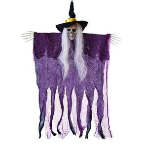 DFYER56 Haunted Halloween Hangings Ghost With hood Cute Halloween Hanging Pendant Creative Scary Hanging Ghost Ornaments Garden