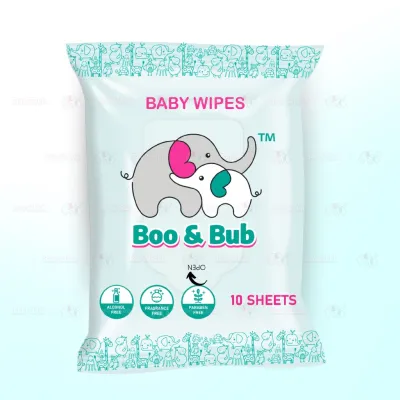 Boo&Bub 80 pcs Baby Hand Mouth Wipes / Wet Tissue | Alcohol-free paraben-free fragrance-free wipe / Tisu Basah Bayi