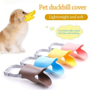 BEAUTY FINGER TPR Dog  Duck Anti Bite Dog Mouth Muzzle Cute Adjustable Pet Mouth Cover Small Large Dog
