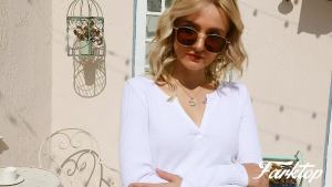 Womens V Neck Waffle Knit Henley Tops Casual Long Sleeve Pullover Sweater Blouses