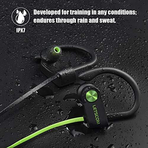 Letscom bluetooth headphones ipx7 waterproof wireless sport earphones stores sale