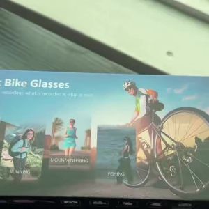Smart Bike Glasses Camera HD 1080P WiFi Sports Glasses with Camera Video Glasses Video for Men/Woman with 32G TF Card