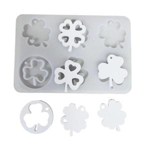 Patricks Day Shamrock Silicones Molds Irish Theme Keychain Molds for DIY Earring Pendant Making Accessories