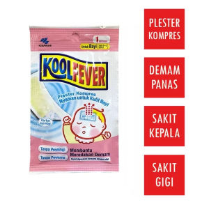 PROMO 1 BOX = 12 SACHET KOOLFEVER BABY Plaster Kompres Demam Cap lang - Plaster Kompres Demam Untuk Bayi koolfever