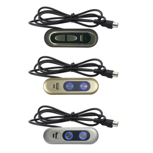 Power Recliner Switches with USB Charging Port Electric Sofa Recliner 2 Button 5 Pin Hand Control Switches Easy to Use