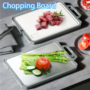 Double Sided 304 Stainless Steel PP Chopping Board 99% antibacterial Kitchen For Raw and Cooked Cutting Board