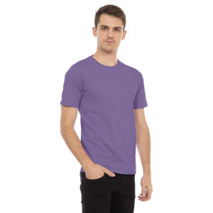Kaos Polos Pria Oneck Lengan Pendek Bahan Katun Combed 30s Warna Ungu Lilac
