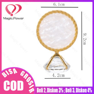 Palet Display Bentuk Bulat Bahan Resin Nail Color Palette Akrilik untuk Latihan Nail Art UV Gel