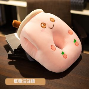Office Breathable Portable Lunch Break Pillow Cute Fruit Plush Stuffed Toy Can Be Insert During Nap Winter Hand Warming Doll Gift for Children
