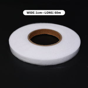 60M Double-sided Adhesive Interlining Cloth Nonwoven Bonded Cloth Sewing Fabric Tape Patchwork Cloth Garment Sewing Accessoriess