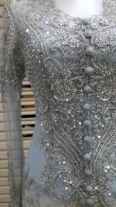 set kebaya wisuda kebaya payet + longtorso dan rok jadi