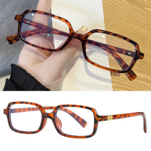 Hàn Quốc retro khung hình chữ nhật kính chống ánh sáng xanh cho phụ nữ người đàn ông cô gái thời trang Leopard chống bức xạ Kính mắt