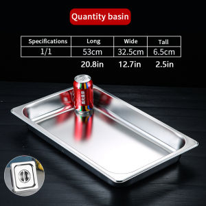 Commercial Grade Stainless Steel Food Containers With Lids Stackable For Restaurants Cafes Buffets Thickened Base