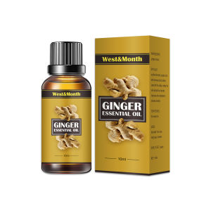 West Month Ginger Essential Oil Effective in Slimming Oil Burning Fat Ginger Oil For Slimming Firming Ginger Body Slimming Cream Fat Burning Fast Lose Weight Products Fat Burn Thin Leg Waist Slim Massage Oil Beauty Health Firm(10ml/30ml)