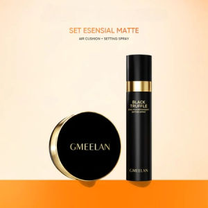 Promo Terbatas!! GMEELAN 2 IN 1 Perfcet Cover Cushion Foundation Black Truffle Zinc PCA Antioksidan 7g+10g Meratakan Warna Kulit Factial Make Up Oil-Control Waterproof High Coverage Flawless Foundation Long-lasting Concealer BB CC Cream