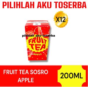 Fruit Tea Sosro APEL Kotak 250 MENJADI 200 ml - ( HARGA 12 pcs )