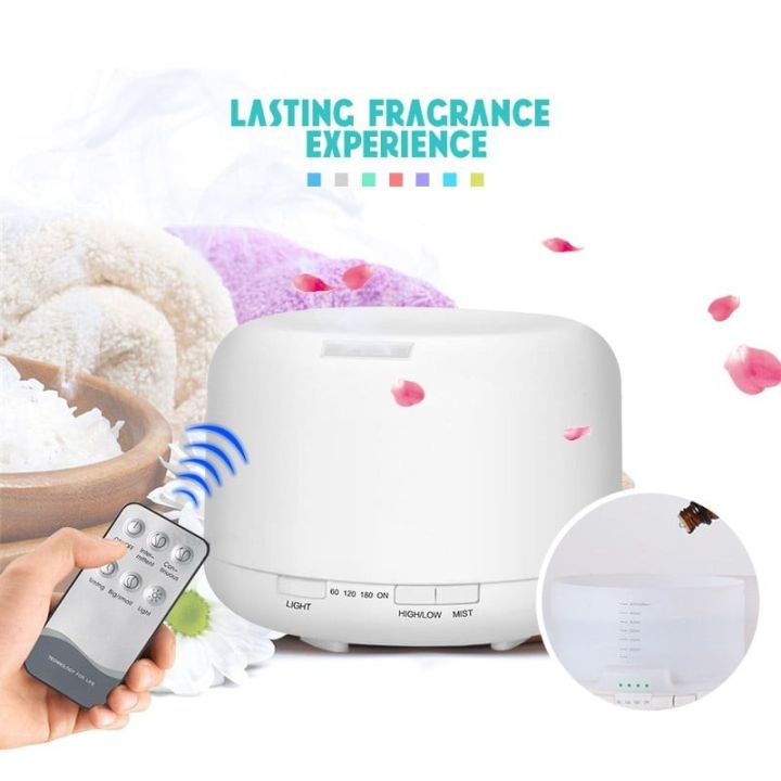 500ml With Remote 7 LED Color Aromatherapy Essential Oil Diffuser ...