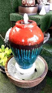 น้ำล้น โอ่งน้ำล้น โอ่งเซรามิค คละสี น้ำพู น้ำล้น น้ำผูด แท่งสวน ของแท่งบ้าน