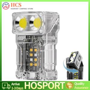【HCS】COB+SMD LED ไฟฉาย Mini กลางแจ้ง 500LM โคมไฟคบเพลิงแบบพกพา Rotatable Flashlight ที่ทรงพลังสำหรับการตั้งแคมป์ตกปลา