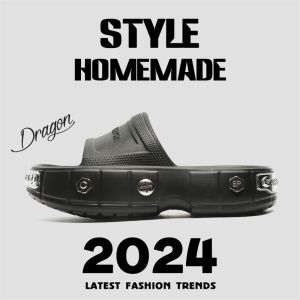 [Free Shipping] Paris-Style Slip-On Sandals With Thick Soles And A Platform Design Available In MenS And WomenS Styles New Summer Collection For Outdoor Wear