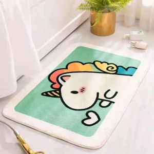 Cartoon Floor Mat  Bathroom Floor Mat  Absorbent Household  Anti Slip  And  Dirt Resistant Toilet Door Mat  Bedroom Carpet