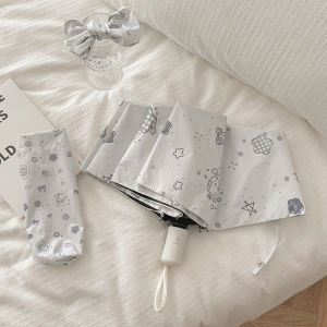 AE Fully automatic folding cat bed logo Fixed Cartoon umbrella for men and women sun protection dual-use for sun and rain