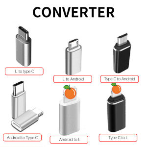Phone MicroUSB To Type-C USB To Lightning Adapter Connector Portable