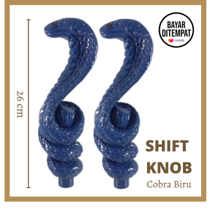 SHIFT KNOB MOTIF COBRA BIRU / TONGKAT TUAS PERSNELING / SHIFT KNOB MOBIL DIESEL MOTIF