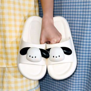 WY-XIXITIAO รองเท้าแตะคู่นุ่มสบายสำหรับรองเท้าแตะห้องน้ำบ้านฤดูร้อนรองเท้าคู่นุ่มทำจากผ้า EVA สำหรับนักเรียนสุนัข3D